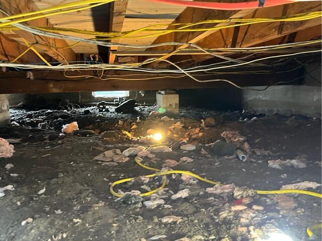 Crawl Space Transformation in Narragansett, RI - Before Photo