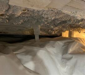 Ledge Crawl Space Encapsulation in Grafton, MA