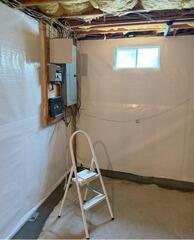 Vapor Barrier and Drainage System Installation in West Barnstable, MA