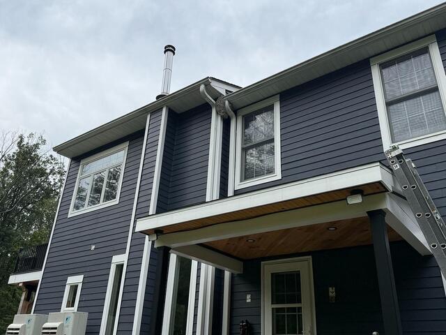 Way Up on the House is a Bald-Faced Hornet's Nest in Fair Haven, NJ