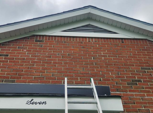 Gable Vent Open for the Nuisance Birds in Sea Girt, NJ - Before Photo