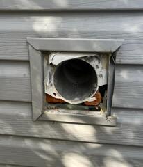 Open Dryer Vent is an Invitation for Squirrel in Tinton Falls, NJ