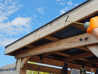 Carpenter Bees Love the Outdoor Bar in Lavallette, NJ
