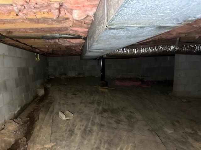 Crawl Space Encapsulation & Drainage Installation in Chattanooga, TN - Before Photo