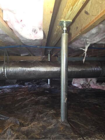 Sagging Floor Repair with SmartJacks in Maryville, TN
