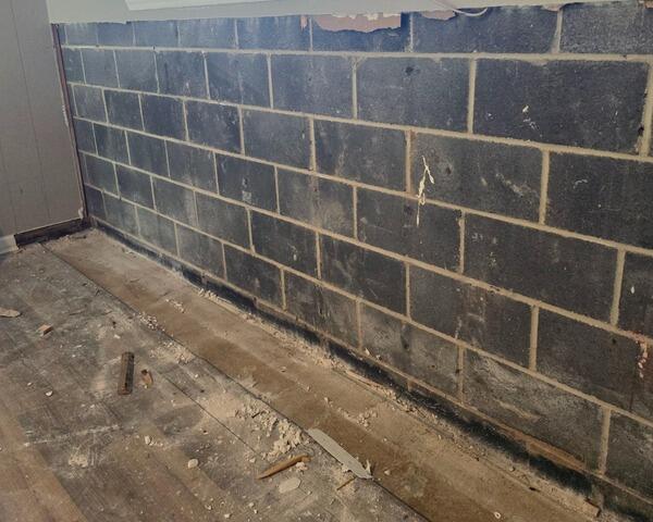 Basement Waterproofing in Abingdon, VA - Before Photo