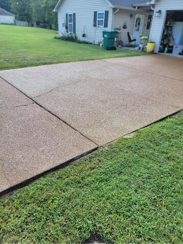 Driveway & Walkway Restoration in Jackson, TN with Our 3-Part Concrete Protection System - Before Photo