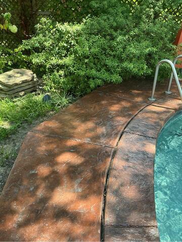 Concrete Leveling & Pool Deck Repair in Germantown, TN - Before Photo