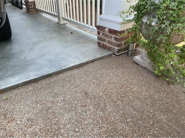 Historic Oxford, MS Home Protected with Expert Concrete Lifting & Crack Repair - Before Photo