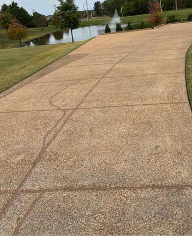 Driveway and Garage Concrete Repair in Collierville, TN - After Photo