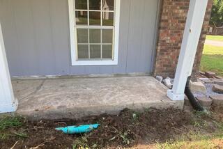 Concrete Porch Lifted, Leveled, and Protected in Horn Lake, MS