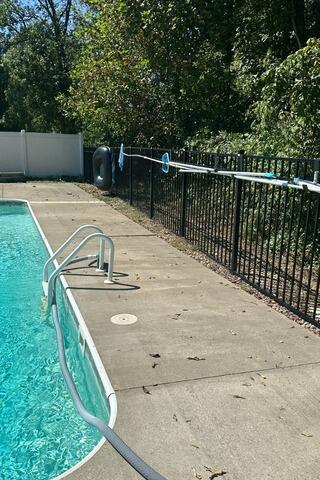 Concrete Pool Leveling in Milton, WV - Before Photo