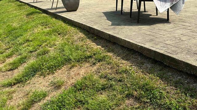 Concrete Deck Leveling in Prichard, WV - Before Photo