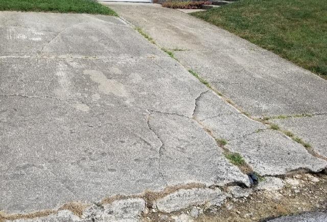 Cracked Concrete Repair in Tornado, WV - Before Photo