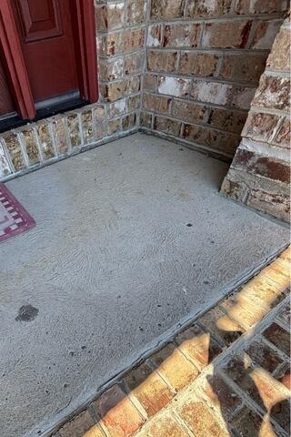 Concrete Porch Leveling in Bridgeport, WV - Before Photo