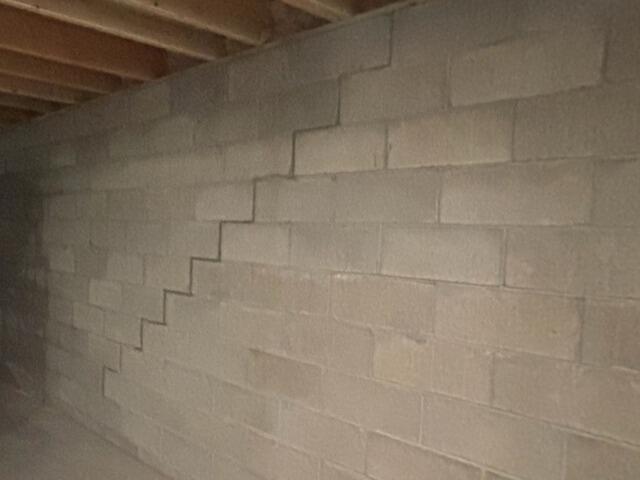 Foundation Wall Stabilization in Mineral Wells, WV - Before Photo