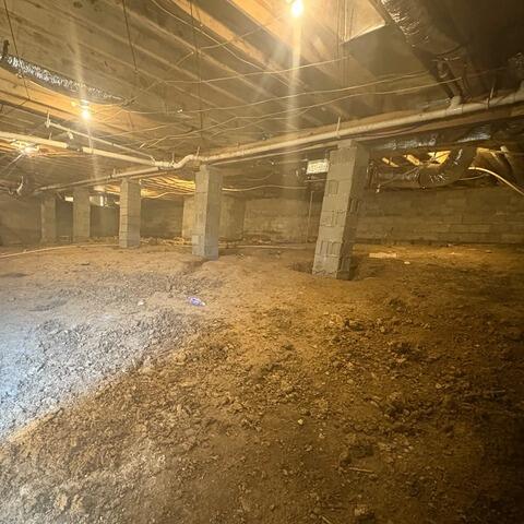 Wet Crawl Space Repair in Ironton, OH - Before Photo