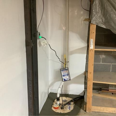 Basement Sump Pump Installation in Summersville, WV - After Photo