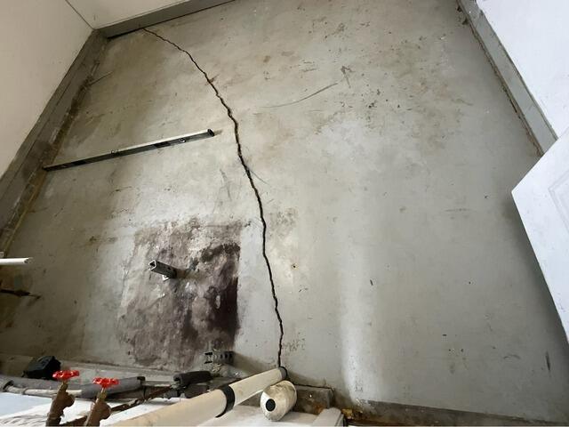 Interior Concrete Repair in Milton, WV - Before Photo