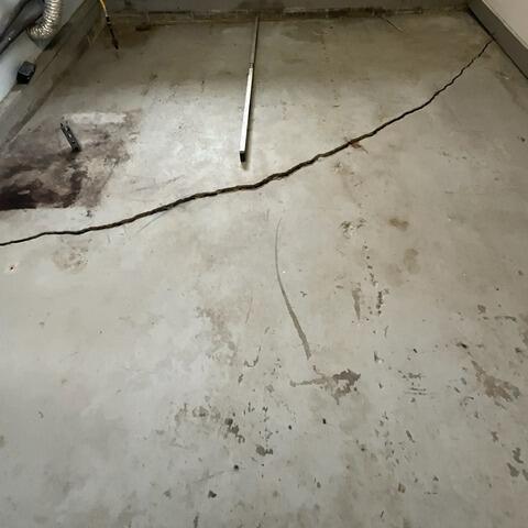 Concrete Crack Repair in Milton, WV - Before Photo