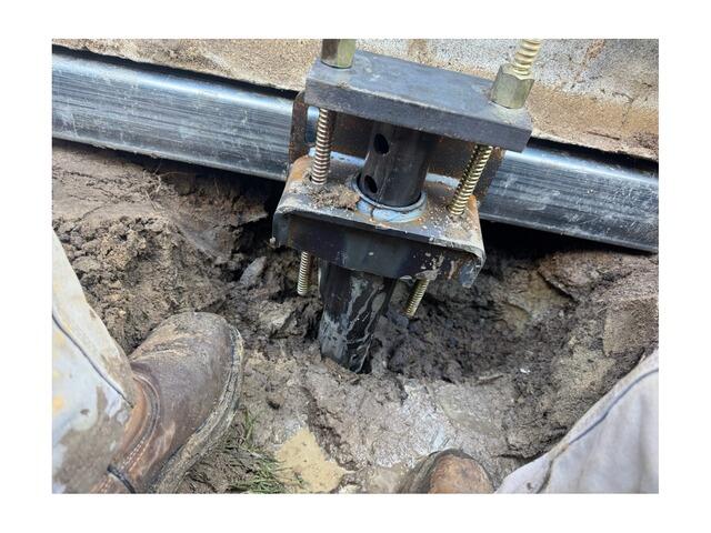 Sinking Home Repair With Foundation Pier System in Fayetteville, NC