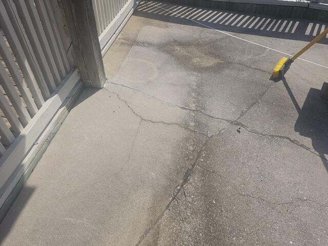 Cracked Concrete Pool Deck Repair in Oriental, NC - Before Photo