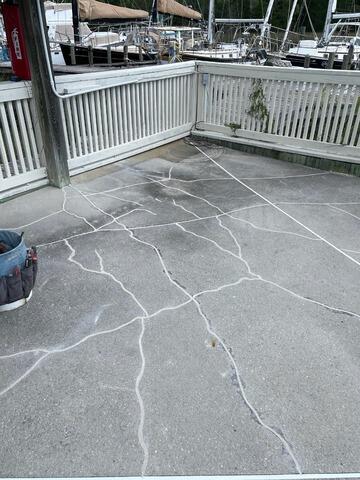 Cracked Concrete Pool Deck Repair in Oriental, NC - After Photo