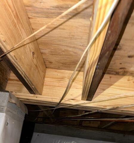 Sistering Moisture Damaged Joists in Crawl Space in Sunset Beach, NC - After Photo