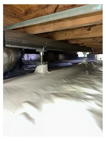 Installing Support System in Crawl Space in Magnolia, NC - After Photo