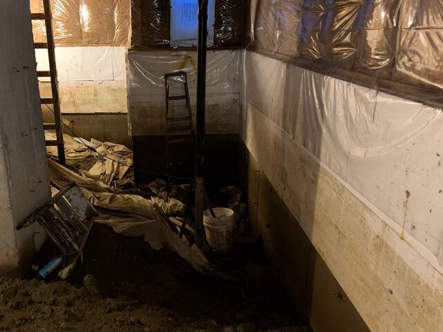 Basement Waterproofing in Claremont, New Hampshire, by Matt Clark's Northern Basement Systems. - Before Photo