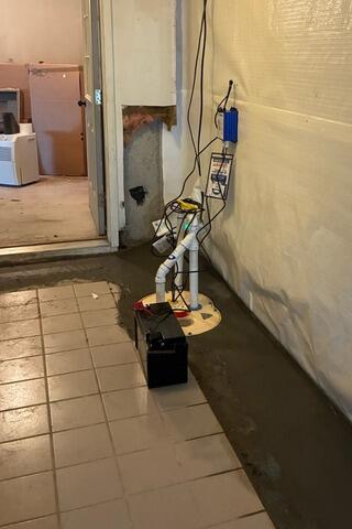 Basement Waterproofing in Essex, Vermont, with Matt Clark's Northern Basement Systems. - After Photo