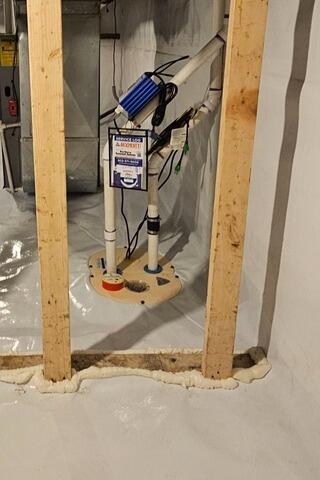 Basement Waterproofing in Conway, New Hampshire, by Matt Clark's Northern Basement Systems. - After Photo