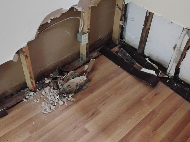 Basement Waterproofing in Laconia, New Hampshire, by Matt Clark's Northern Basement Systems. - Before Photo