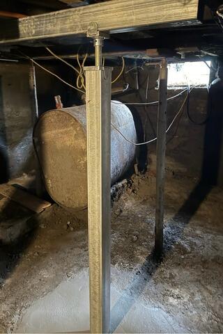 Basement Floor Support in Winchester, New Hampshire, by Matt Clark's Northern Basement Systems. - After Photo