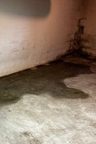 Basement Waterproofing in Springfield, Vermont, by Matt Clark's Northern Basement Systems. - Before Photo