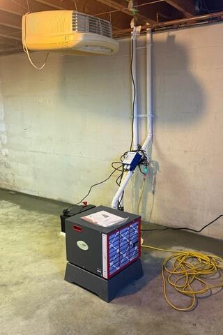 Basement Waterproofing in Rutland, Vermont, by Matt Clark's Northern Basement Systems. - After Photo