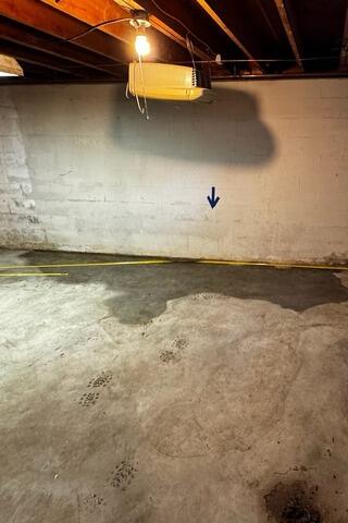 Basement Waterproofing in Rutland, Vermont, by Matt Clark's Northern Basement Systems. - Before Photo