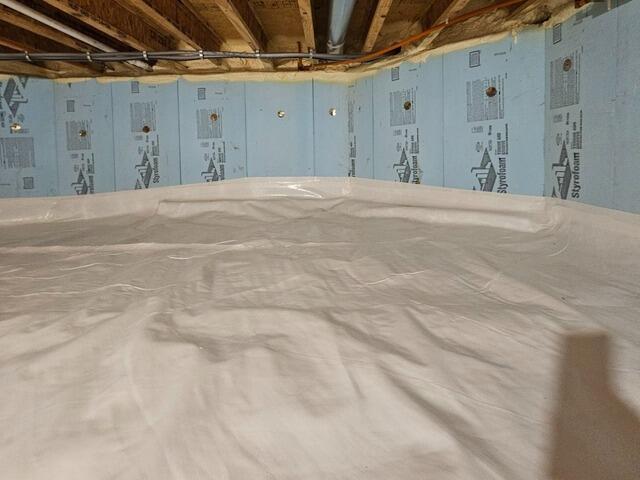 Crawl Space Repair in Plattsburgh, New York, by Matt Clark's Northern Basement Systems.