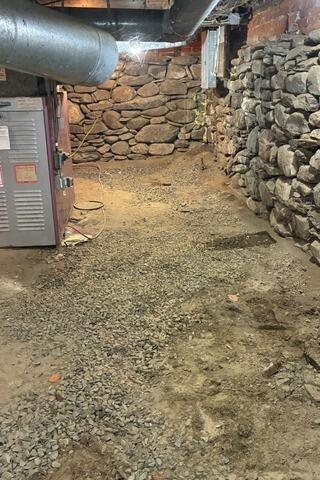 Crawl Space Repair in Contoocook, New Hampshire, by Matt Clark's Northern Basement Systems. - Before Photo