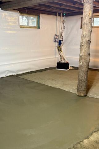 Basement Waterproofing in Plymouth, New Hampshire, by Matt Clark's Northern Basement Systems. - After Photo