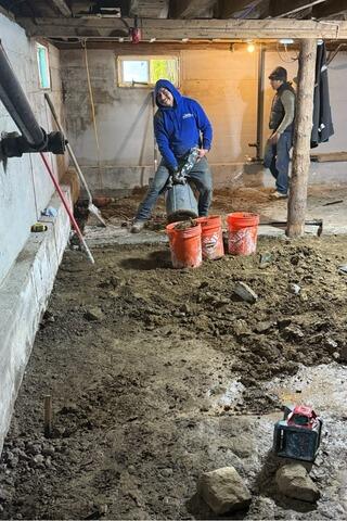 Basement Waterproofing in Plymouth, New Hampshire, by Matt Clark's Northern Basement Systems. - Before Photo