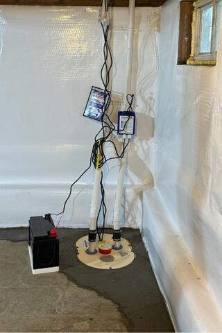 Basement Waterproofing in Bennington, Vermont, with Matt Clark's Northern Basement Systems. - After Photo