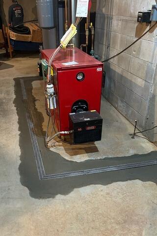 Basement Waterproofing in Plattsburgh, New York, by Matt Clark's Northern Basement Systems. - After Photo
