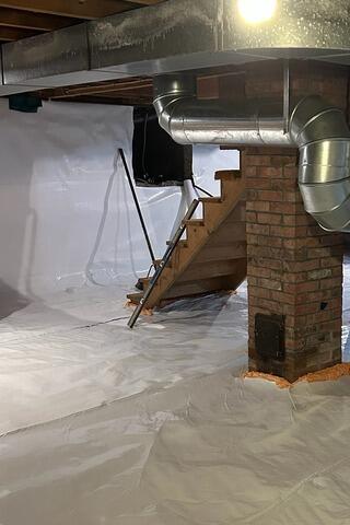Crawl Space Encapsulation in Springfield, Vermont | Matt Clark's Northern Basement Systems - After Photo