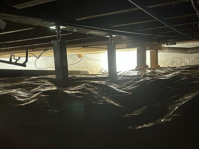Crawl Space Structural Support and Encapsulation in Keene, New Hampshire | Matt Clark's Northern Basement Systems - After Photo