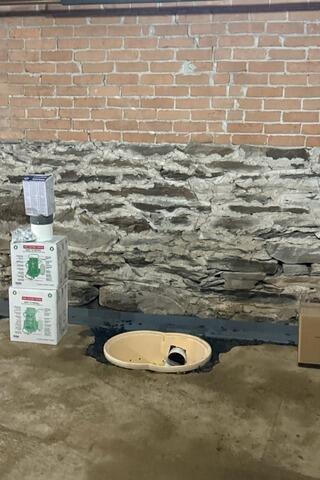 Wet Basement Repair in Conway, New Hampshire | Matt Clark's Northern Basement Systems - Before Photo