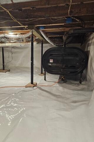 Crawl Space Encapsulation in Plymouth, New Hampshire | Matt Clark's Northern Basement Systems - After Photo