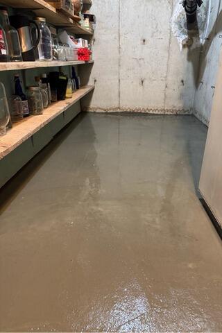 New Basement Concrete Floor in West Charlestown, Vermont | Matt Clark's Northern Basement Systems - After Photo