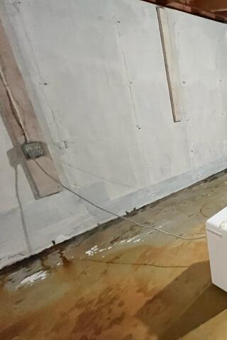 Basement Waterproofing in North Springfield, Vermont | Matt Clark's Northern Basement Systems - Before Photo