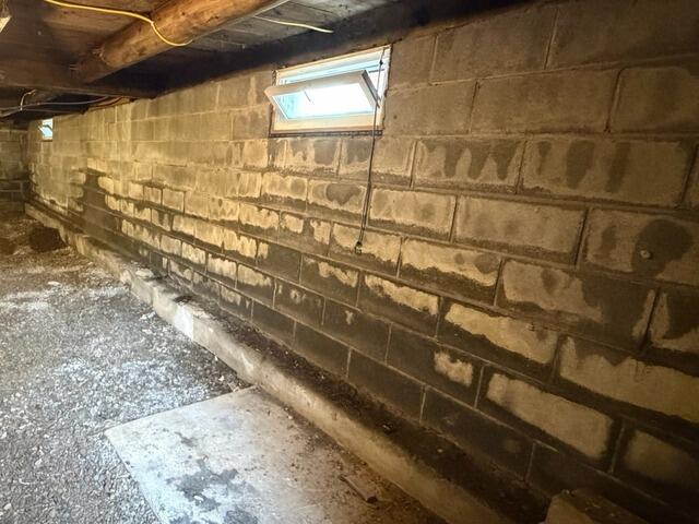 StableLock™ Wall System Repair in Lebanon, New Hampshire | Matt Clark's Northern Basement Systems - Before Photo